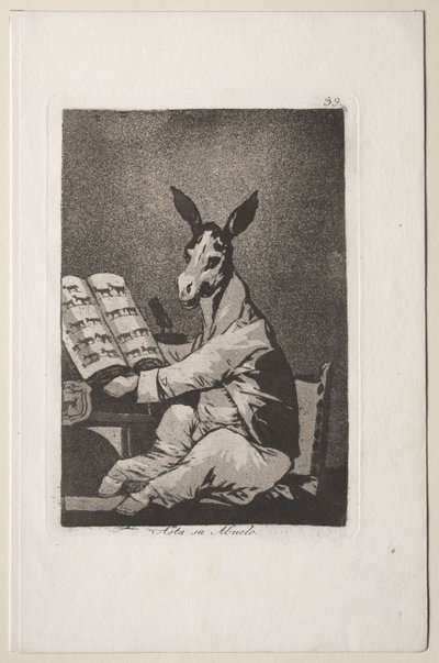 Caprichos: Podobnie jak jego dziadek... autorstwa Francisco de Goya