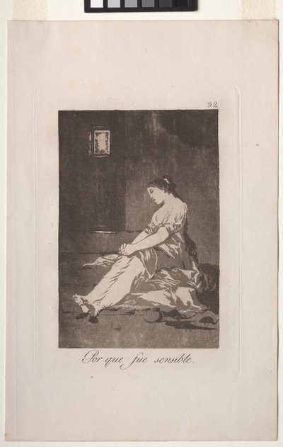 Caprichos: Ponieważ była podatna. autorstwa Francisco de Goya