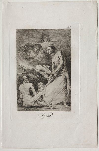 Caprichos: Cios!. autorstwa Francisco de Goya