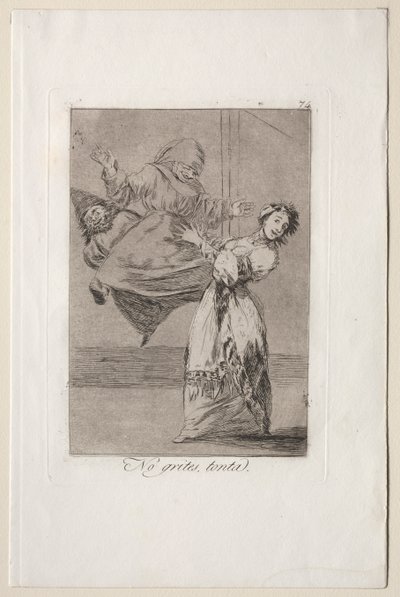 Caprichos: Nie krzycz głupie autorstwa Francisco de Goya