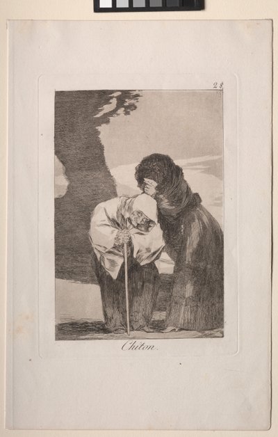 Caprichos: Cicho! autorstwa Francisco de Goya