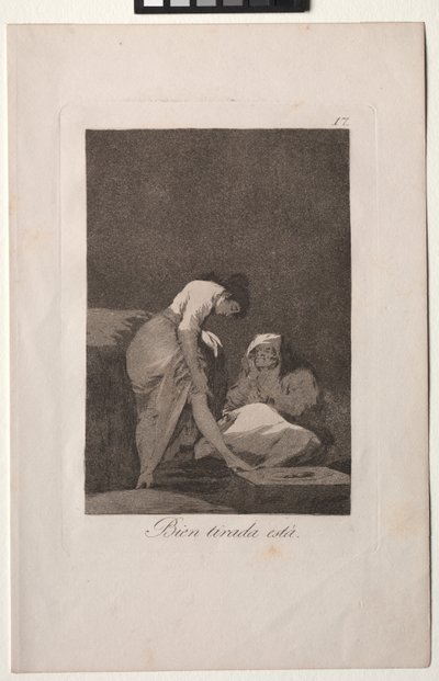 Caprichos: jest ładnie rozciągnięty autorstwa Francisco de Goya