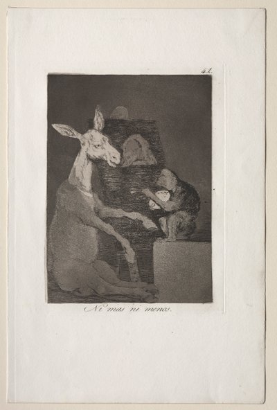 Caprichos: Ani więcej, ani mniej. autorstwa Francisco de Goya