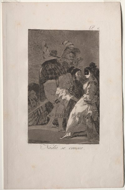 Caprichos: Nikt nie zna siebie. autorstwa Francisco de Goya