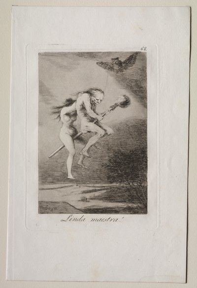 Caprichos: Śliczna nauczycielka! autorstwa Francisco de Goya