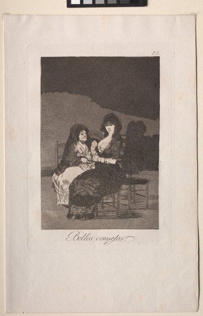 Caprichos: Ładne Nauki. autorstwa Francisco de Goya