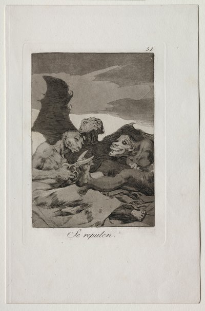 Caprichos: Świerkują się autorstwa Francisco de Goya