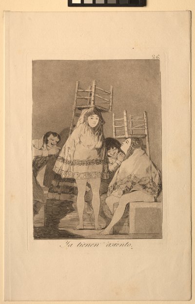 Caprichos: Mają już miejsce na. Dolny. autorstwa Francisco de Goya