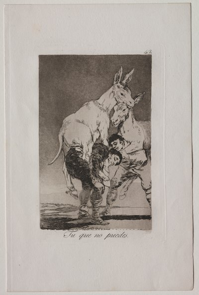 Caprichos: Ty, który nie potrafisz autorstwa Francisco de Goya