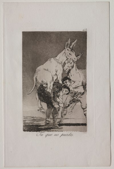 Caprichos: Ty, który nie możesz. autorstwa Francisco de Goya