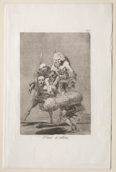 Caprichos: co się robi drugiemu. autorstwa Francisco de Goya