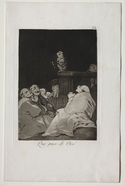 Caprichos: Co za Złoty Dziób!. autorstwa Francisco de Goya