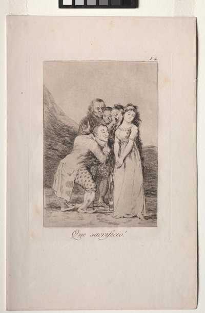 Caprichos: Co za ofiara! autorstwa Francisco de Goya
