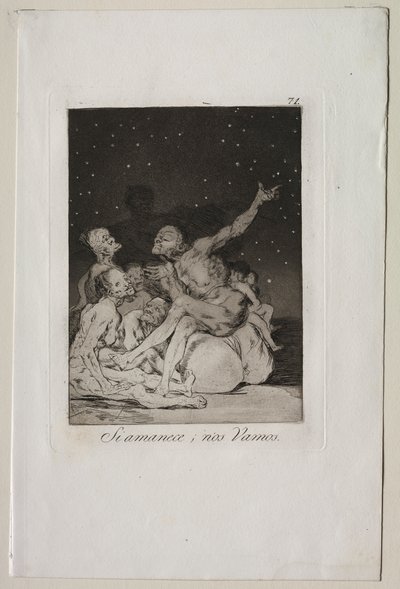 Caprichos: Kiedy skończy się dzień, wylecimy autorstwa Francisco de Goya