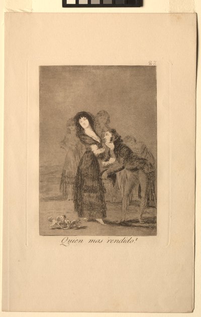 Caprichos: Który z nich jest bardziej pokonany. autorstwa Francisco de Goya