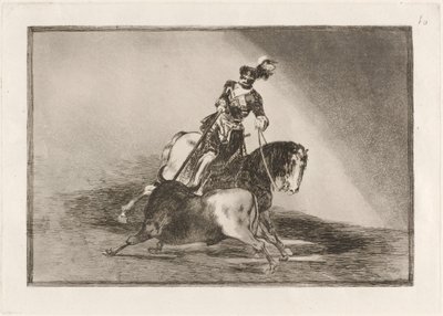 Charles V. przebija byka na placu w Valladolid (Charles V przebija byka na ringu w Valladolid) autorstwa Francisco de Goya