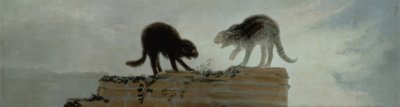 Koty walczą autorstwa Francisco de Goya