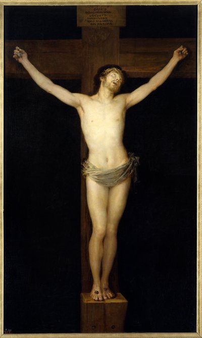 Chrystus krzyżuje Malarstwo Francisco de Goya (1746-1828) XIX-wieczne słońce. 2,55 x 1,54 m Madryt. Musee Du Prado - Chrystus Ukrzyżowany. Obraz Francisco de Goya y Lucientes (1746-1828) autorstwa Francisco de Goya