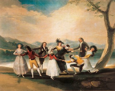 "Colin maillard" (Cucharon) 1788-1789 (olej na płótnie) autorstwa Francisco de Goya