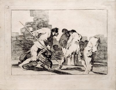 Cruel Folly z serii Los Disparates Follies, 1815-1819 autorstwa Francisco de Goya