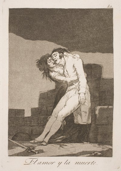 Śmierć i miłość autorstwa Francisco de Goya