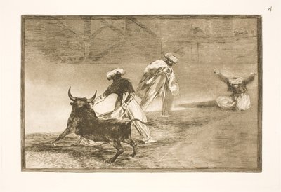 Dokuczają komuś w zagrodzie autorstwa Francisco de Goya