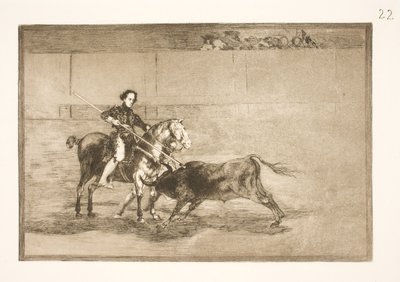Świętowano męską odwagę Pajuelery (na arenie) w Saragossie autorstwa Francisco de Goya