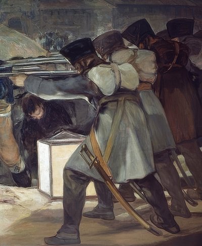 3 maja 1808 r. (rozstrzelanie powstańczych bojowników ulicznych). 1814. szczegół autorstwa Francisco de Goya