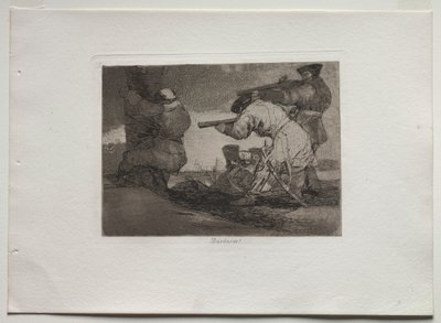 Katastrofy wojny: Barbarzyńcy! autorstwa Francisco de Goya