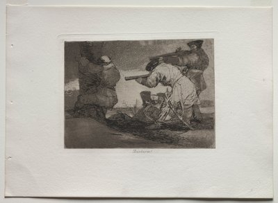 Katastrofy wojny: Barbarzyńcy!, 1810-1820. autorstwa Francisco de Goya