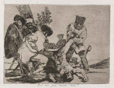 Katastrofy wojenne: Pl. 33, Cóż więcej można zrobić, 1810-1813. autorstwa Francisco de Goya