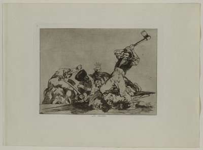 Katastrofy wojenne: Pl., 3, To samo, 1810-1813. autorstwa Francisco de Goya