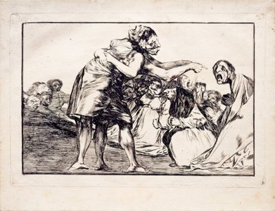 Disorderly Folly z serii Los Disparates Follies, 1815-1819 autorstwa Francisco de Goya