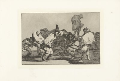 Głupota Karnawału Rozprosz karnawał Los Disparates (The Follies) (tytuł serii) Los Proverbios (Przysłowia) (tytuł serii) autorstwa Francisco de Goya