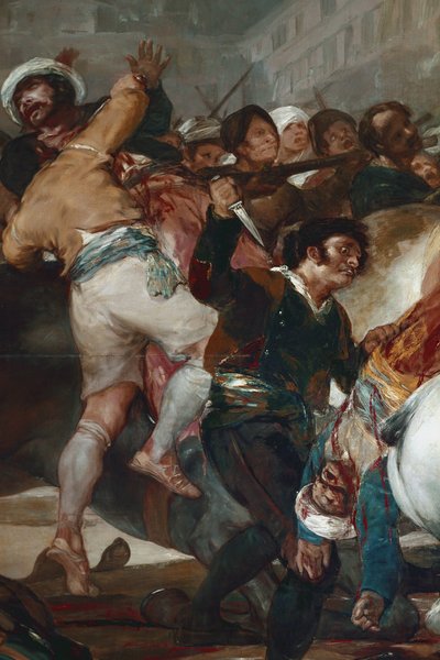 Dwójka maja (2 maja) czyli Szarża mameluków. Detal (olej na płótnie) autorstwa Francisco de Goya