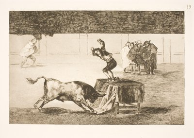 Kolejny szalony akt (Martincho) na tej samej arenie (w Saragossie) autorstwa Francisco de Goya