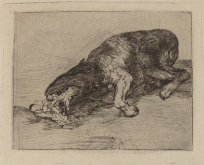 Zaciekły potwór! (Zaciekły potwór!) autorstwa Francisco de Goya