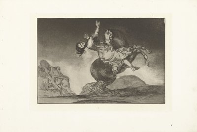 Porwany koń El caballo raptor Los Disparates (The Follies) (tytuł serii) Los Proverbios (Przysłowia) (tytuł serii) autorstwa Francisco de Goya