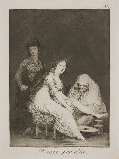 Modli się za nią autorstwa Francisco de Goya