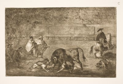 Psy są wypolerowane na byka autorstwa Francisco de Goya