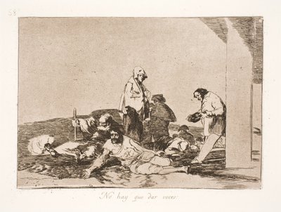 Jaki jest pożytek z narzekania (58) autorstwa Francisco de Goya