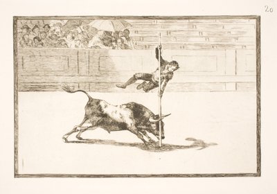 Zwinność i śmiałość Juanito Apiñani na madryckiej arenie autorstwa Francisco de Goya