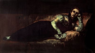 Hrabina Baeny - 1819 - 92 × 160 autorstwa Francisco de Goya