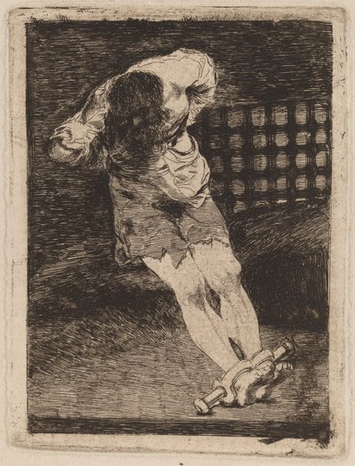 Bezpieczeństwo więźnia nie wymaga tortur (Opieka nad przestępcą nie wymaga tortur autorstwa Francisco de Goya