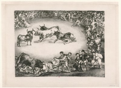 Byki z Bordeaux: Hiszpańska rozrywka autorstwa Francisco de Goya