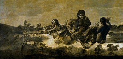 „Les moires” (les Parques) Atropos (Losy) Obraz Francisco Goya (1746-1828) 1820-1823 Wymiary 123x266 cm Museo del Prado, Madryt autorstwa Francisco de Goya
