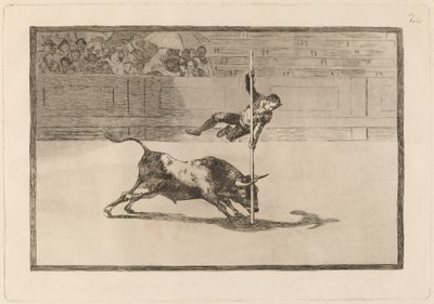 Lekkość i śmiałość Juanito Apinaniego w ringu w Madrycie autorstwa Francisco de Goya