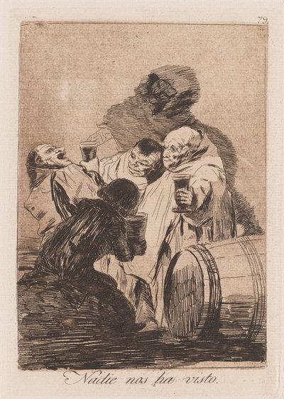 Nikt nas nie widział, koniec 18-wczesny 19th wiek (druk) autorstwa Francisco de Goya