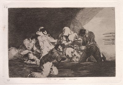 Nie można patrzeć (jeden nie może patrzeć) autorstwa Francisco de Goya