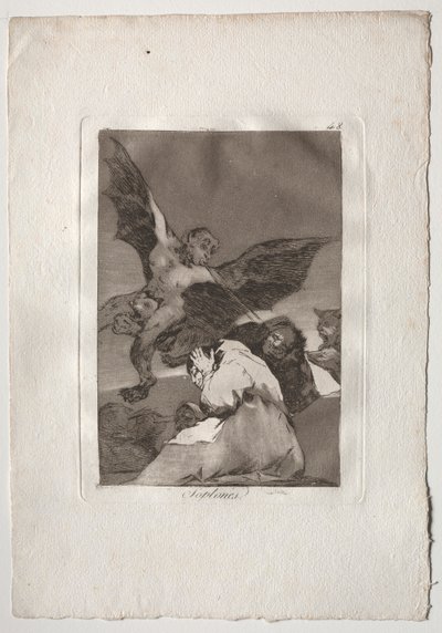 Ochenta Caprichos: Opowieści-podmuchy wiatru autorstwa Francisco de Goya